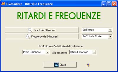Cerca ritardi e frequenze lotto