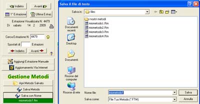 Salva i metodi per il lotto che hai creato
