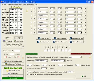 La schermata iniziale del Metodiere
