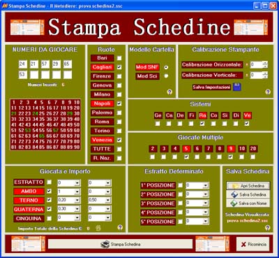 Stampa le schedine del lotto